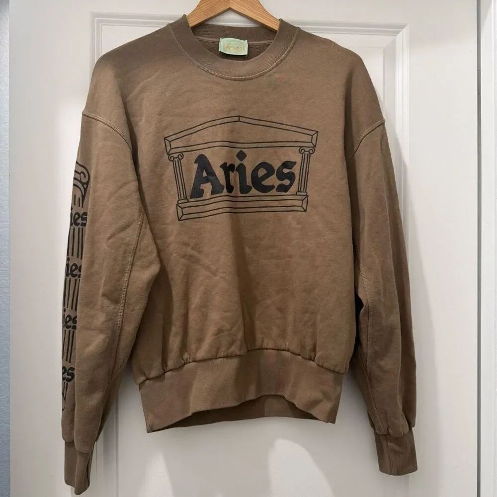 Aries Womens Ancient Column Temple Print Sweater Size S